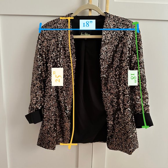 SAM EDELMAN - Gold Sequin Blazer - Picture 5 of 5